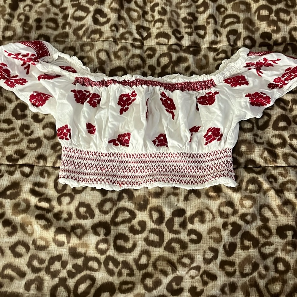 Off the shoulder crop top